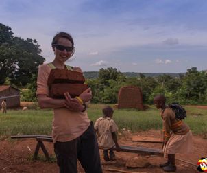 Carrying bricks Uganda