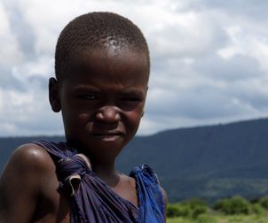 Masai boy closeup face